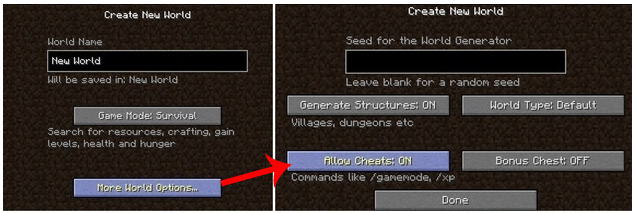Sử dụng cheat code 0 để tìm dân làng trên Minecraft PC