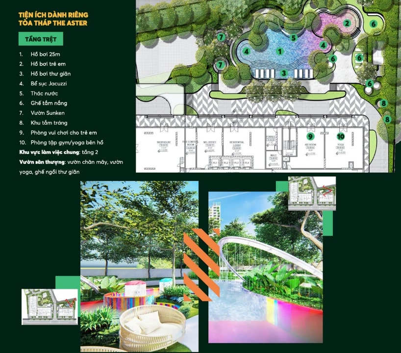 Tiện ích Tháp Aster dự án Urban Green