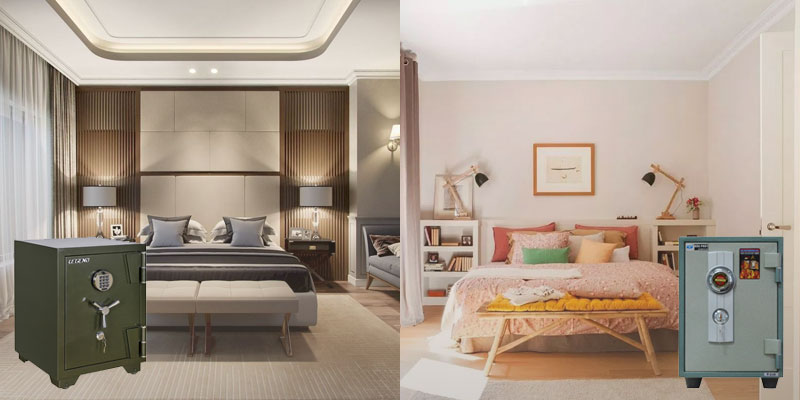 vị trí đặt két sắt, vị trí đặt két sắt trong nhà, đặt két sắt trong phòng ngủ, hướng đặt két sắt, có nên đặt két sắt ở đầu giường, nên đặt két sắt ở đâu trong phòng ngủ, nên đặt két sắt theo tuổi vợ hay chồng, đặt két sắt theo phong thủy