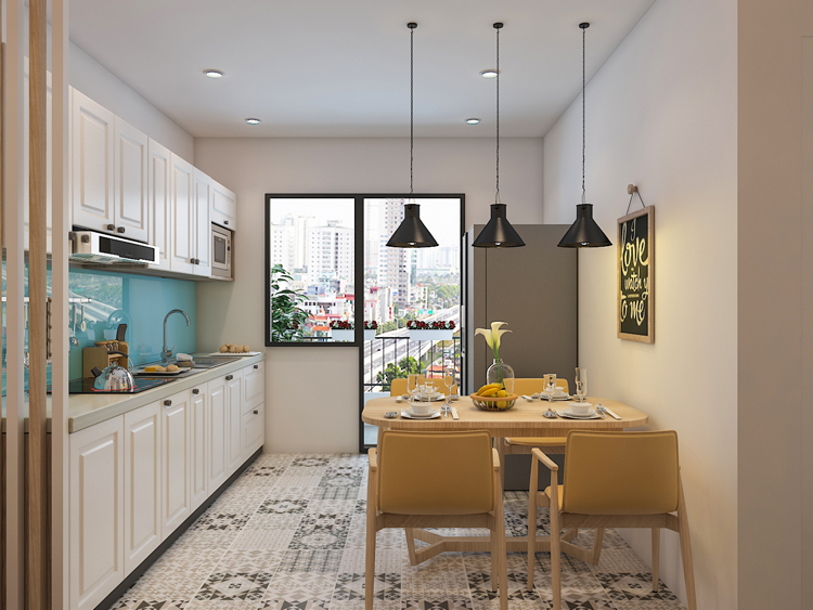 27+ Mẫu thiết kế phòng bếp chung cư nhỏ đẹp hiện đại năm 2021