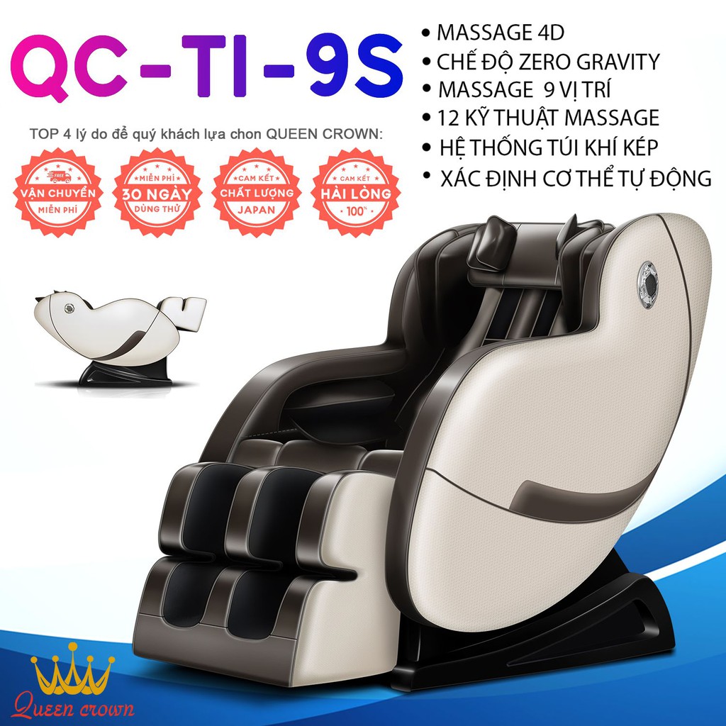 Ghế Massage QUEEN CROWN 3D QC-T1-9S giảm chỉ còn 25,000,000 đ